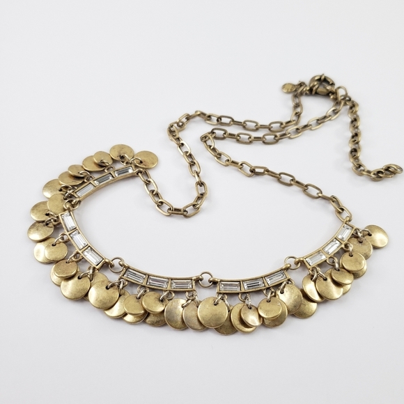 J. Crew statement necklace with brilliant baguette rhinestones A0283 - Picture 12 of 13